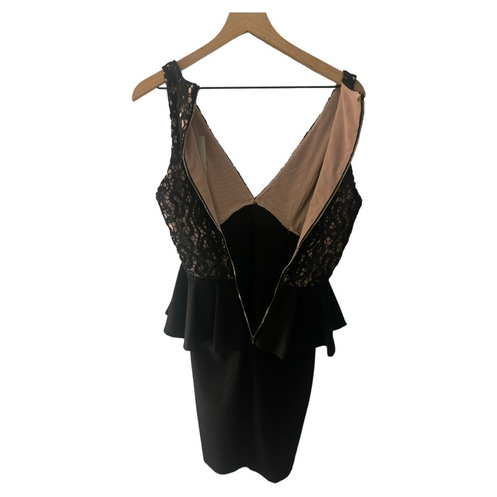 Blessed Are The Meek Lace Peplum Party Dress Sleeveless Black Size 1 - Picture 11 of 14